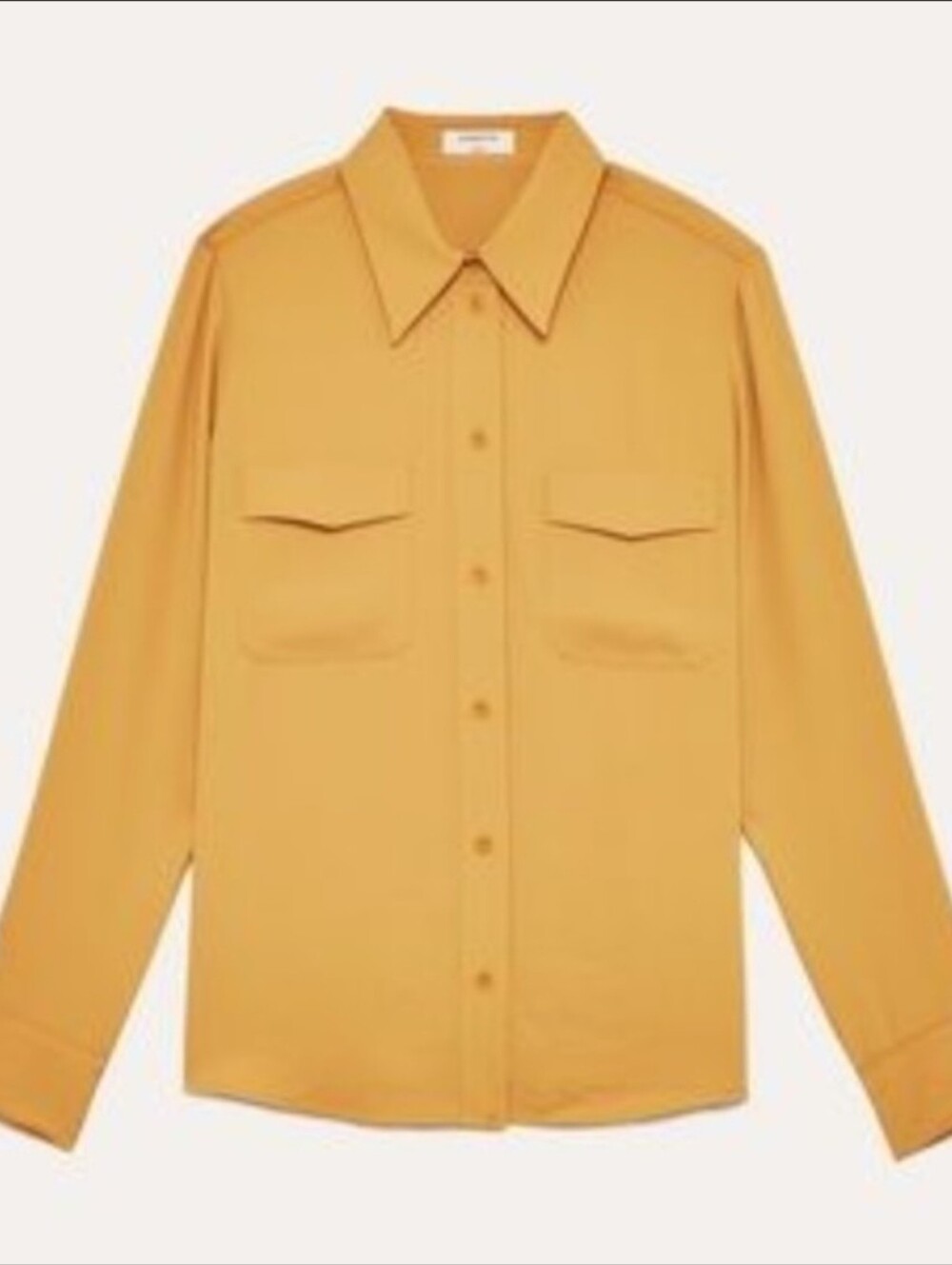 Aritzia Babaton Mustard Yellow Button-Front Shirt Size XXS